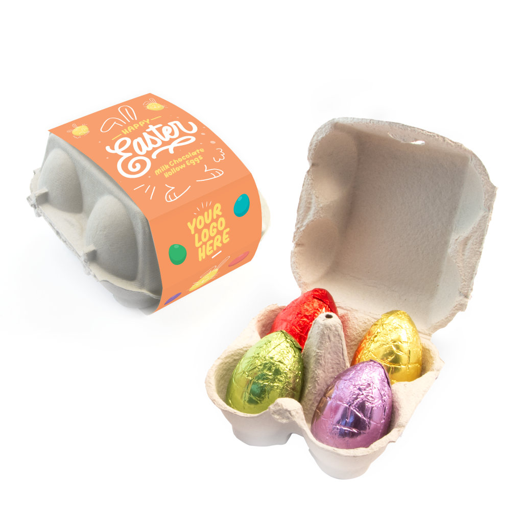 Easter - Egg Box - Hollow Chocolate Eggs - x4