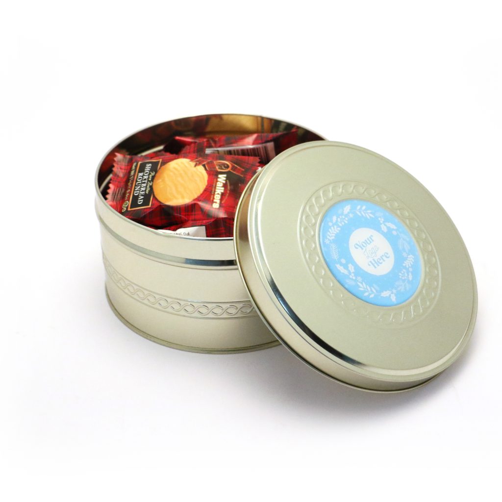 Gold Treat Tin - Mini Shortbread Biscuits