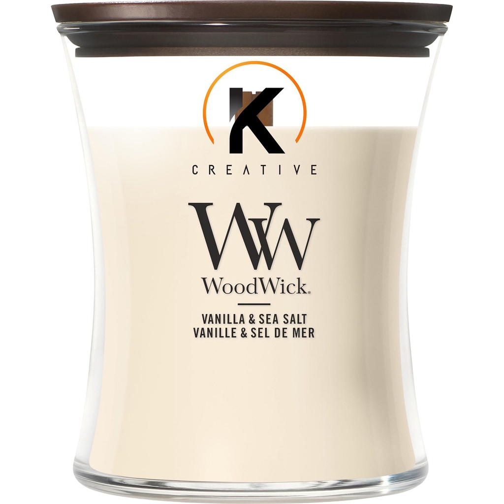 WoodWick medium candle - Vanilla & Sea Salt