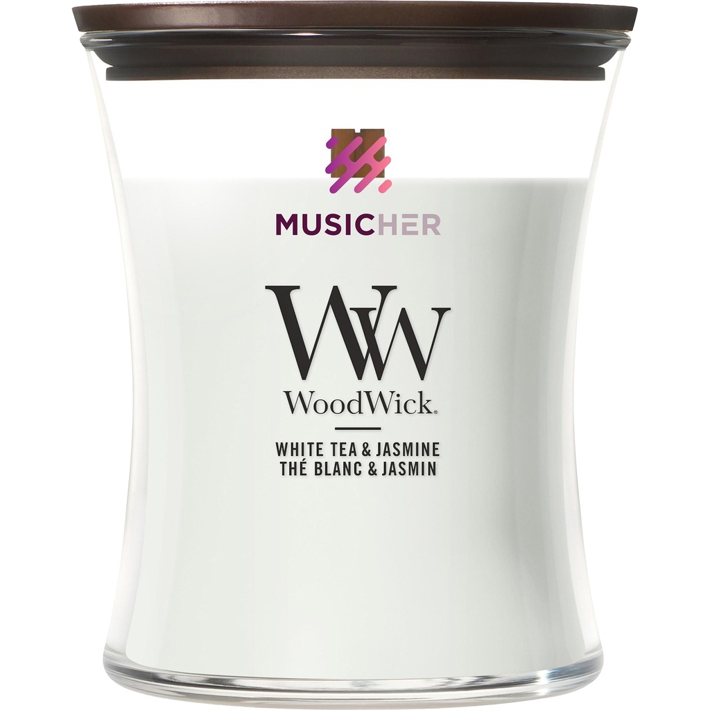 WoodWick medium candle - White Tea & Jasmine