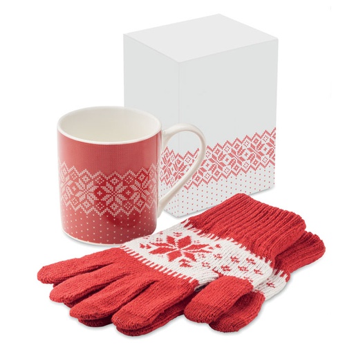 [CX1557-05] Winter Gift Mug And Gloves Set