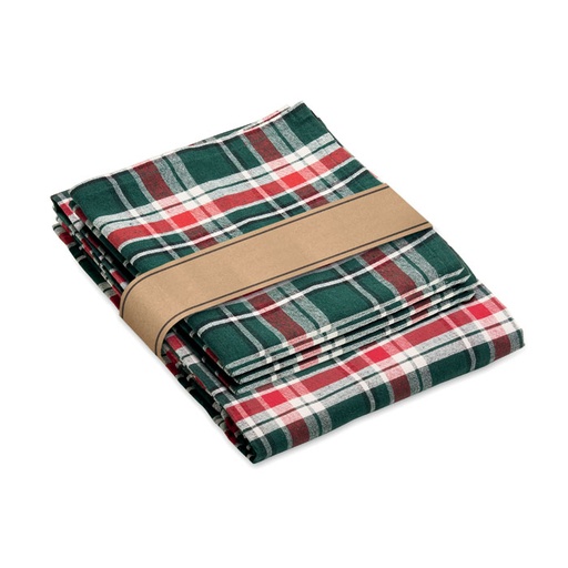 [CX1599-99] Chequer Cotton Tablecloth Set