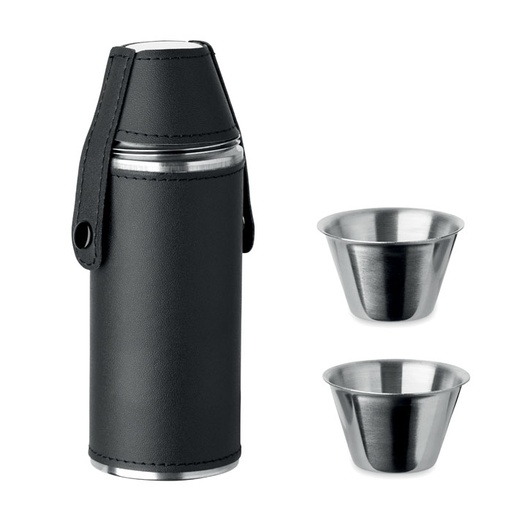 [MO2628-03] Hip Flask With Shot Cups