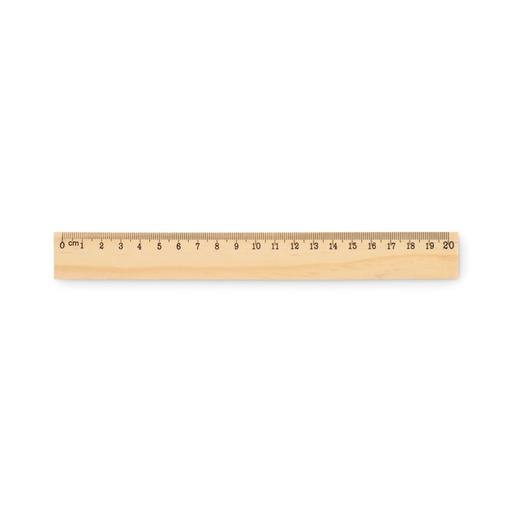 [MO2917-40] Wooden Ruler 20Cm