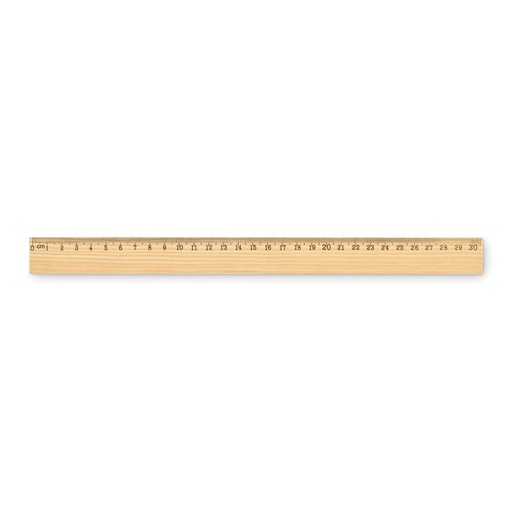 [MO2918-40] Wooden Ruler 30Cm