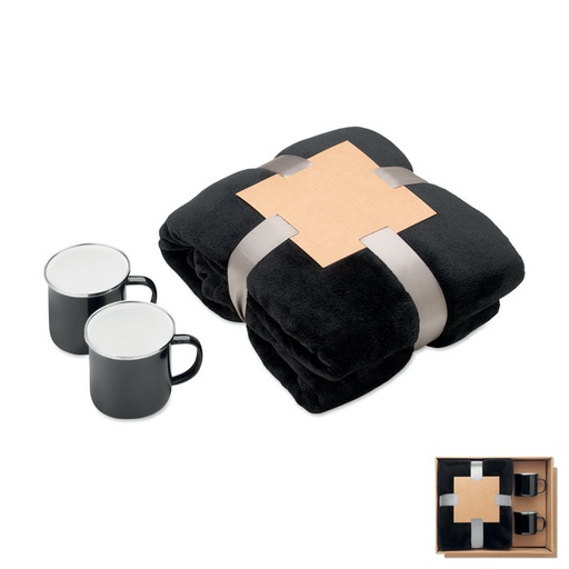 [MO3207-03] Fleece Blanket & 2 Mugs Set