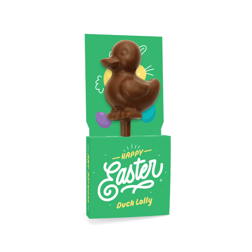 [100790] Easter - Eco Lolly Box - Milk Chocolate³ - Duck Lolly