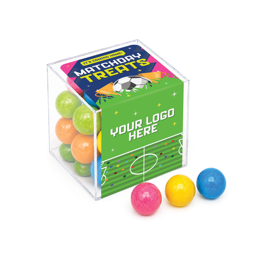 [100902] Matchday Treats - Clear Cube - Bubblegum Balls