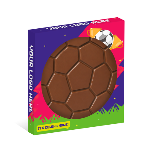 [100906] Matchday Treats - Eco Window Box - Milk Chocolate Disc - 100mm