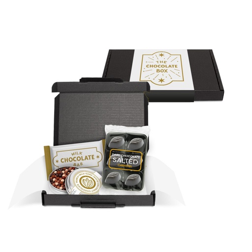 [105845] Mini Black Postal Box - Chocolate Edition