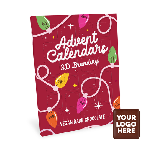 [106704] Advent Calendars - Maxi Advent Calendar - Vegan Dark Chocolate - 70% Cocoa - 3D Branding