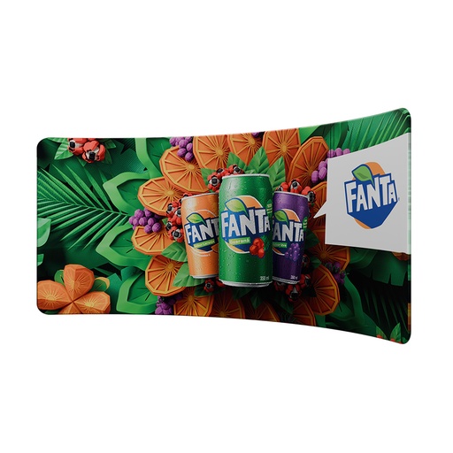 5m Soft Touch Curved Fabric Display