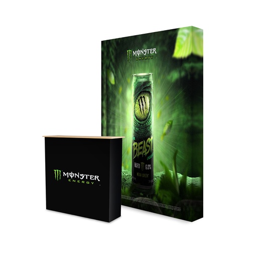 [TFP-3X2KIT] Textile Straight 3x2 Fabric Pop-up Stand with Fabric Pop-up Counter